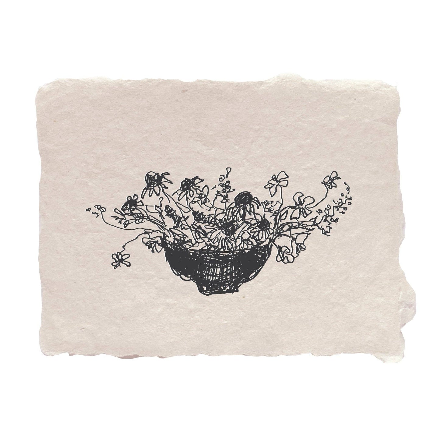 Bowl of flowers note card - by Carlyle Avenue