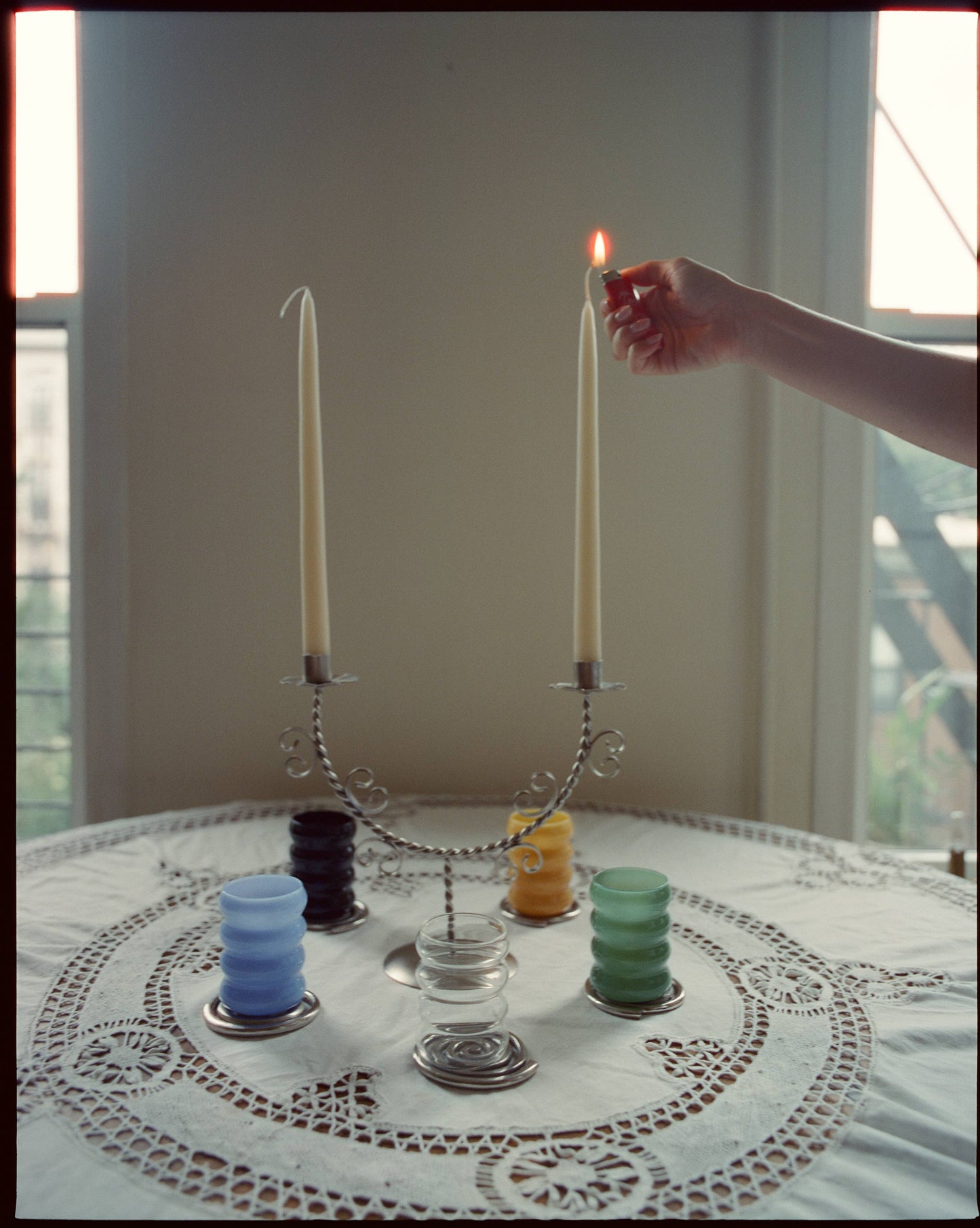 Opaque Ripple Cup Set, Cornflower - by Carlyle Avenue