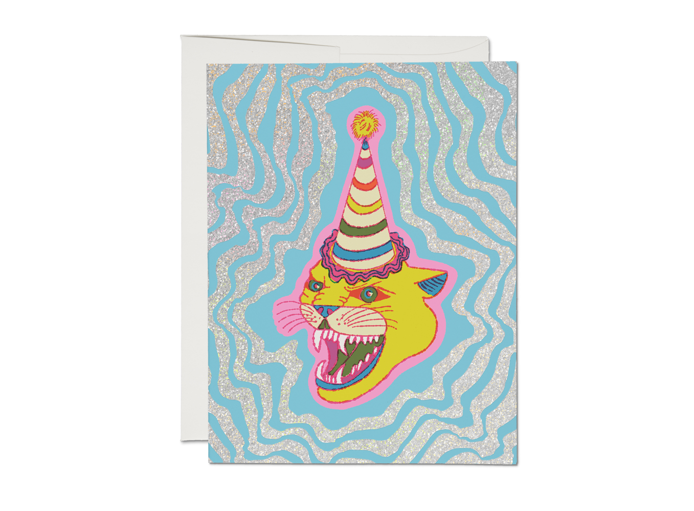 Party Hat Cat birthday greeting card - by Carlyle Avenue
