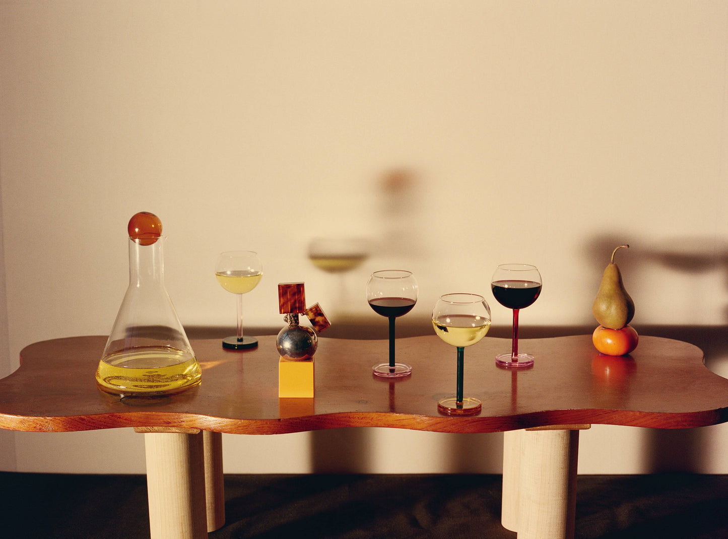 Bilboquet Wine Glasses, Golden Hour - by Carlyle Avenue