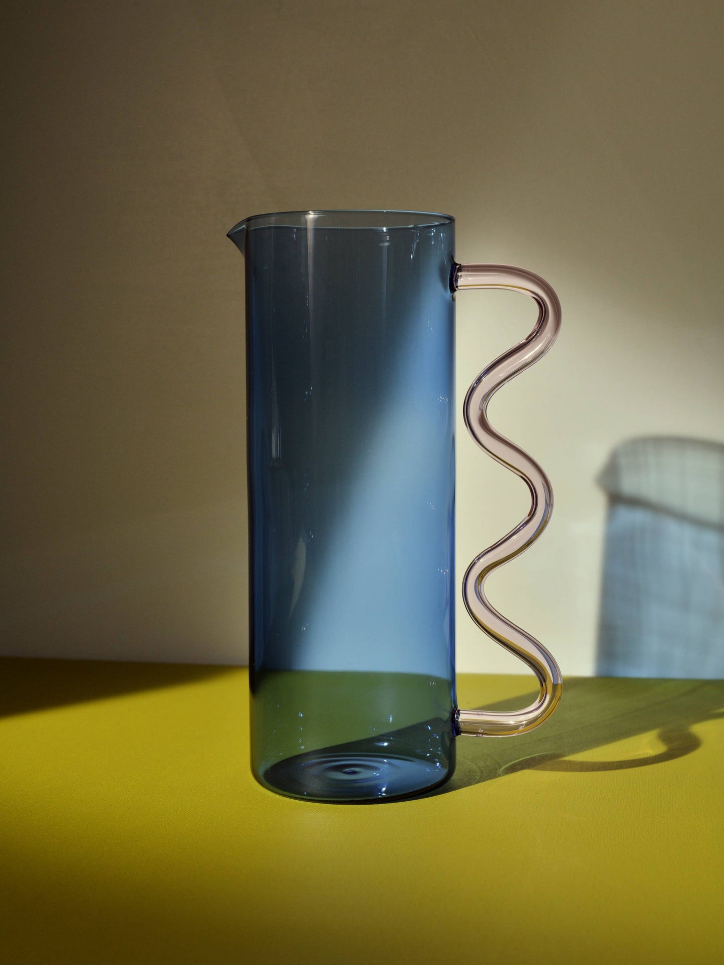Wave Pitcher, Blue/Pink - by Carlyle Avenue