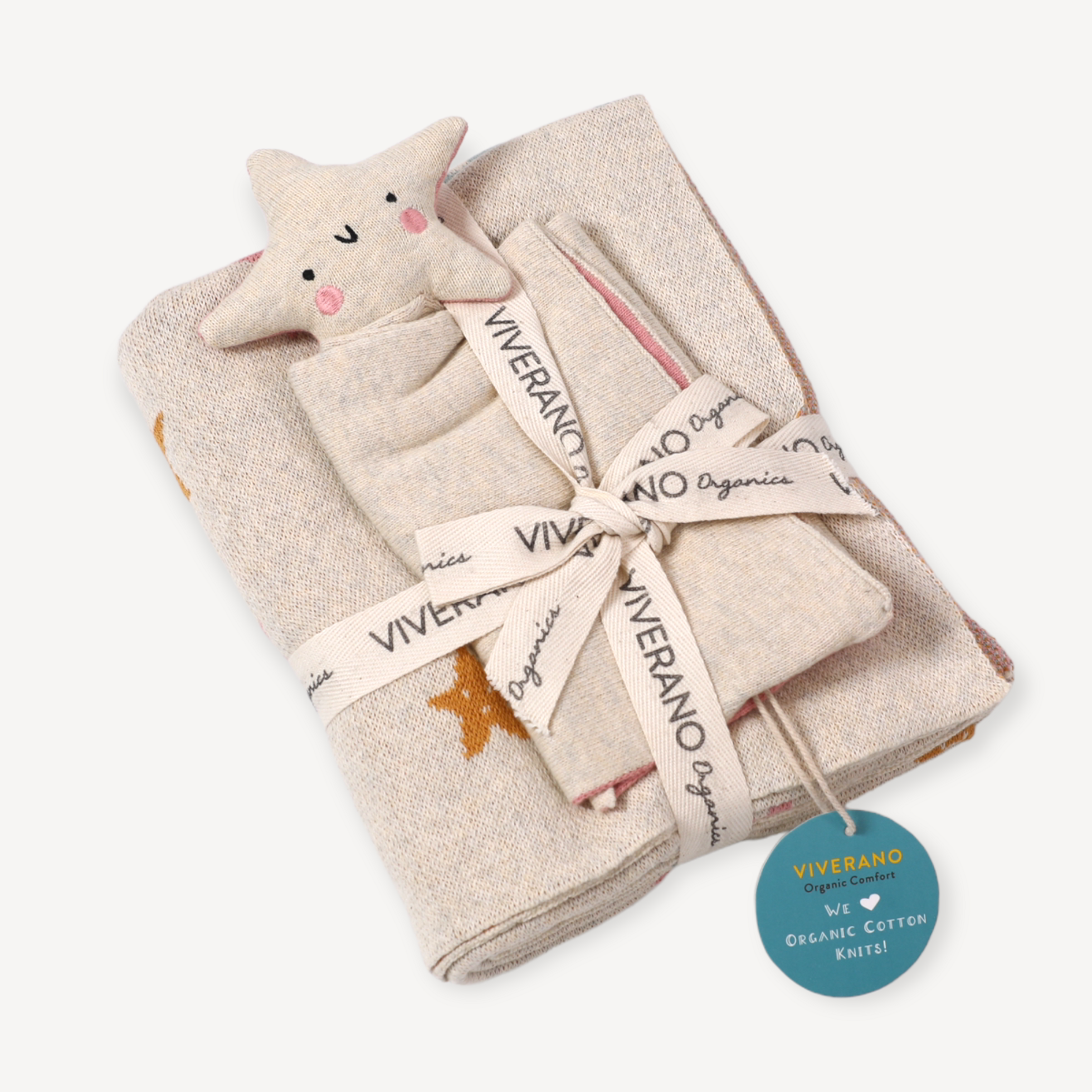 Baby Blanket & Lovey Gift Set - Pink Star