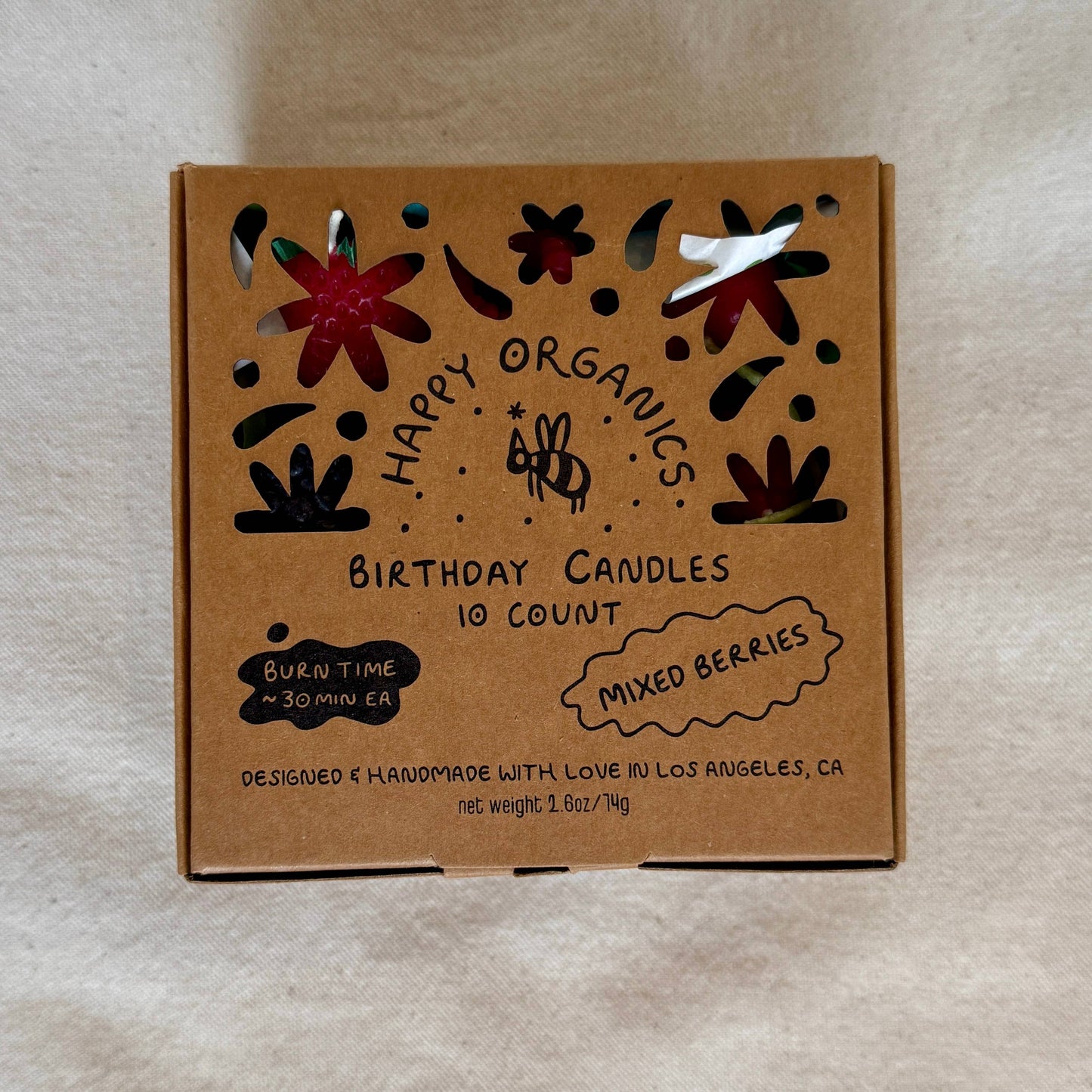 Mixed Berry Beeswax Birthday Candles - Candles by Carlyle Avenue