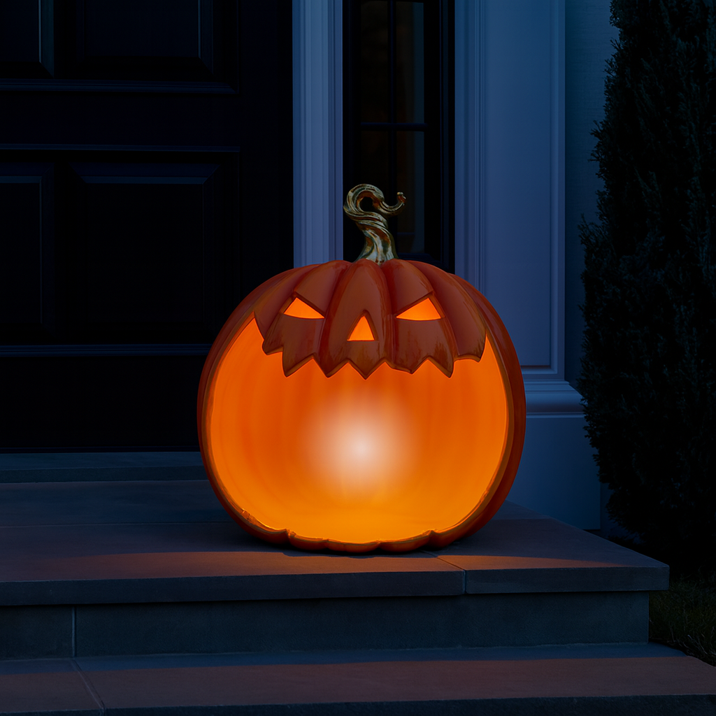 Lighted Pumpkin Display with Adapter