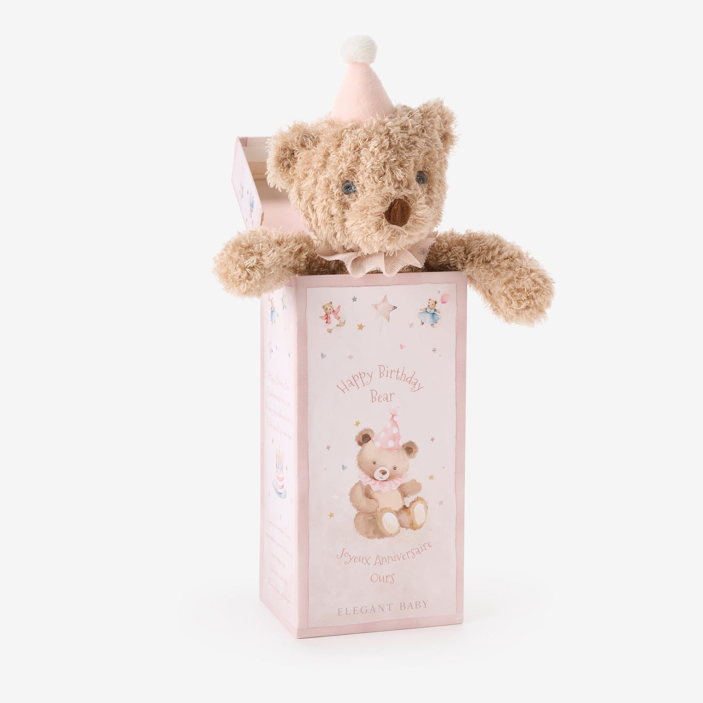 Birthday Bear Plush Toy w/ Gift Box - Pink
