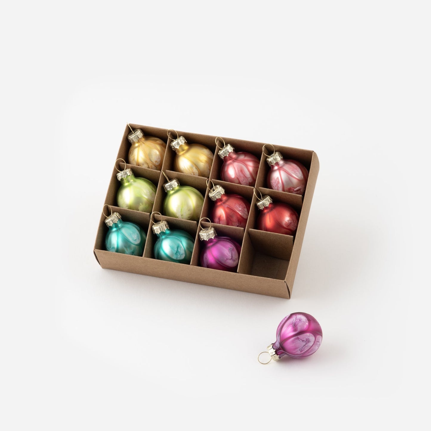 Mini Ball Ornament in Gift Box - Set of 12