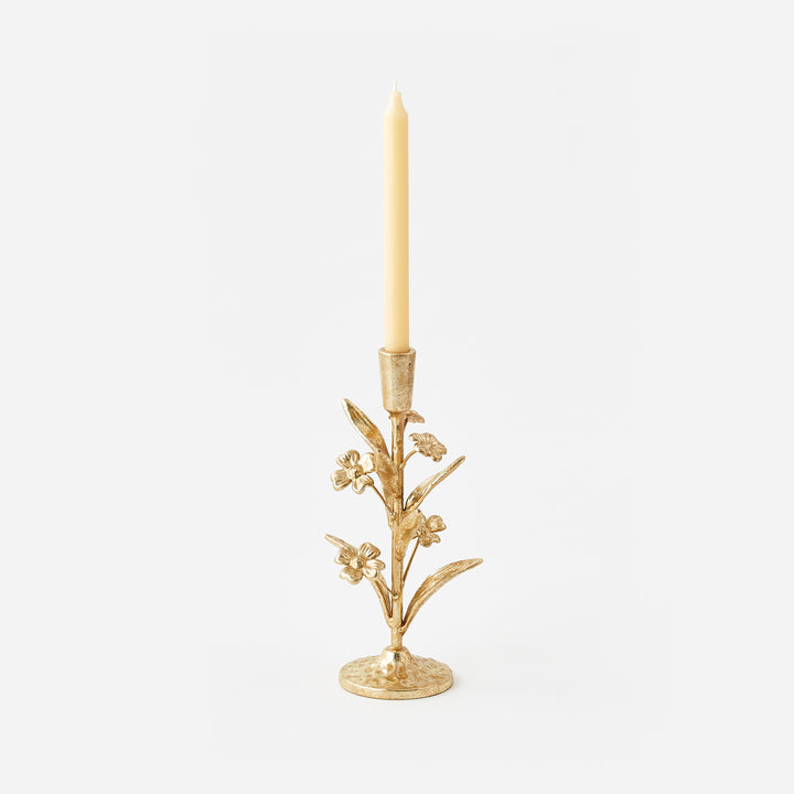 Gold Flower Taper Holder