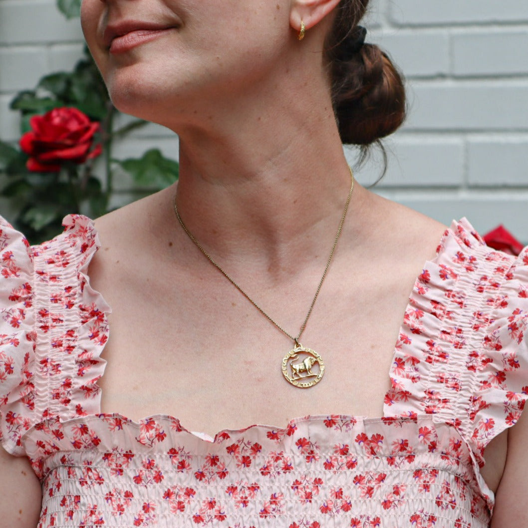 18k Yellow Gold Taurus Charm - Jewelry by Carlyle Avenue