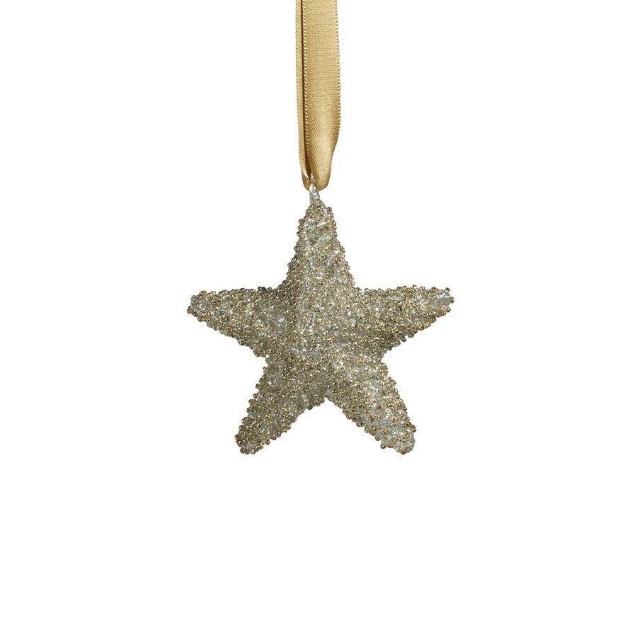 Silver Star Ornament - Set of 6