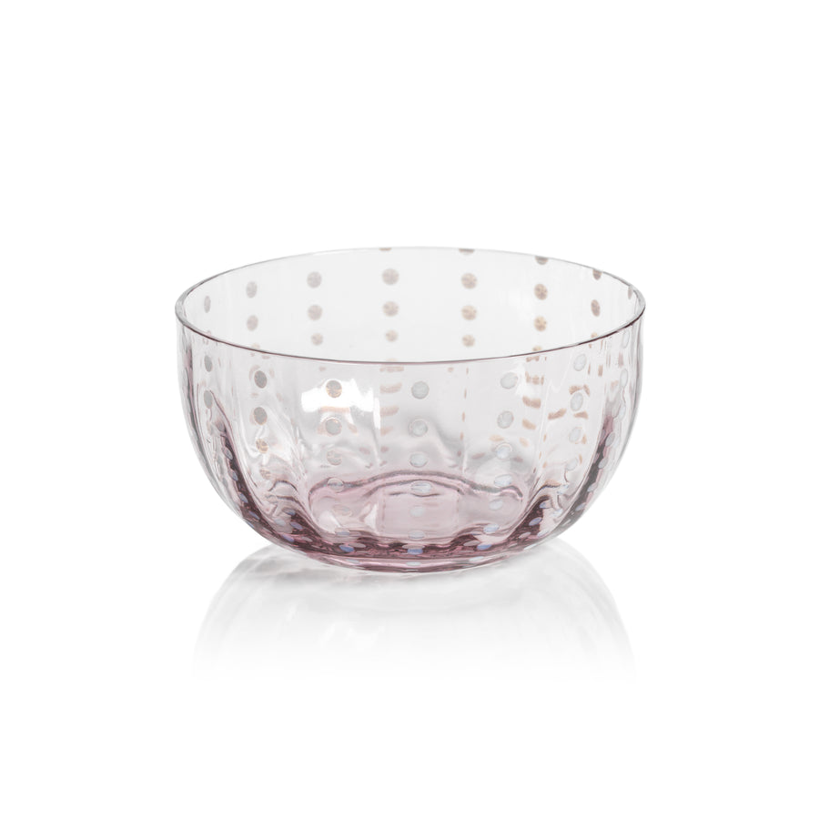 Portofino White Dot Glassware - Purple - Drinkware by Carlyle Avenue