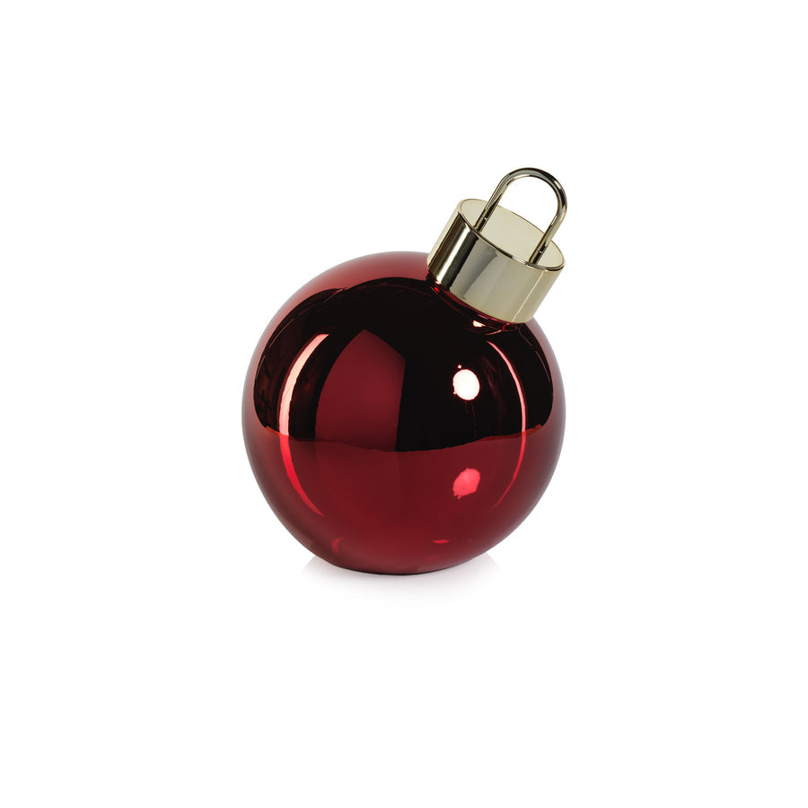 LED Metallic Glass Oversized Ornament Ball - Red - Christmas Trees by Carlyle Avenue