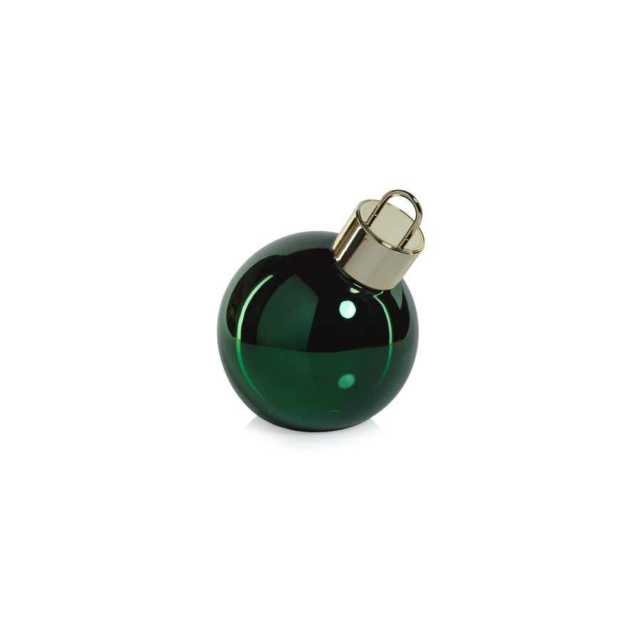 LED Metallic Glass Ornament Ball - Green
