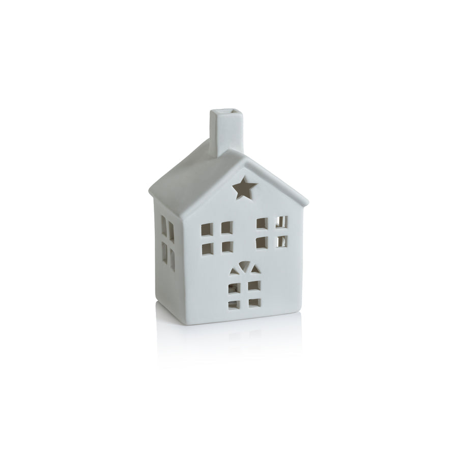 Swiss Mountain LED Porcelain House - Matte White - Christmas Decor by Carlyle Avenue