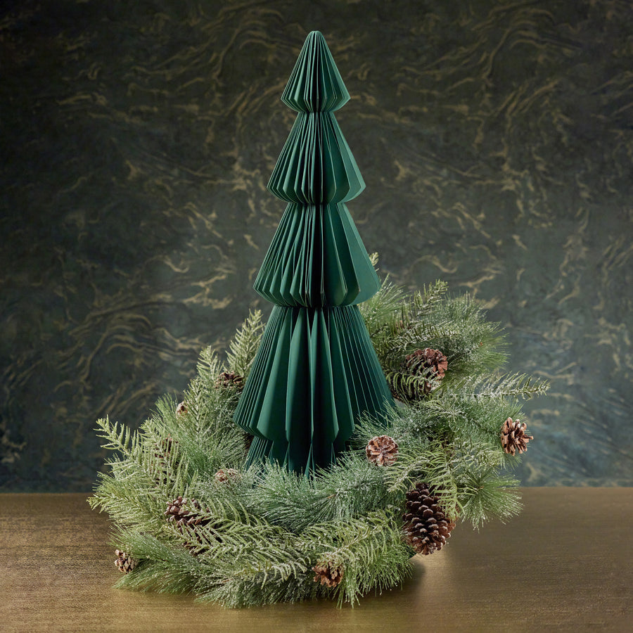 Douglas Fir with Pine Cone Wreath - Christmas Decor by Carlyle Avenue