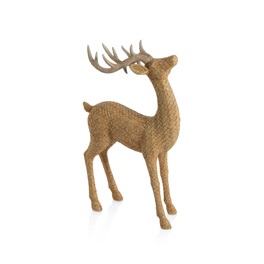 Rattan Textured Deer - Christmas Decor by Carlyle Avenue