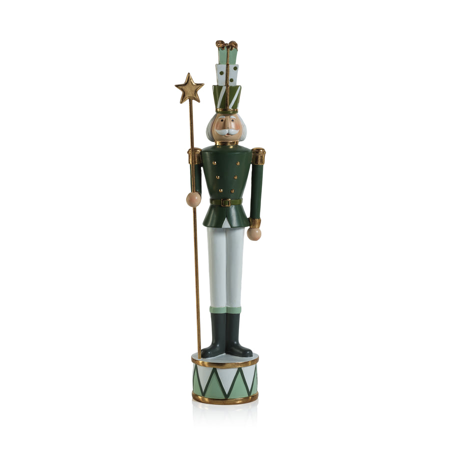 Nutcracker Soldier w/ Star - Green - Christmas Decor by Carlyle Avenue