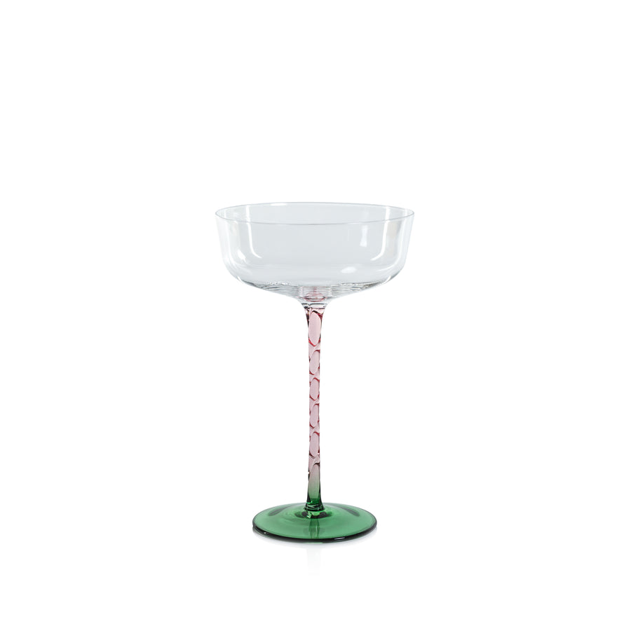 Vicenza Glassware - Green and Pink