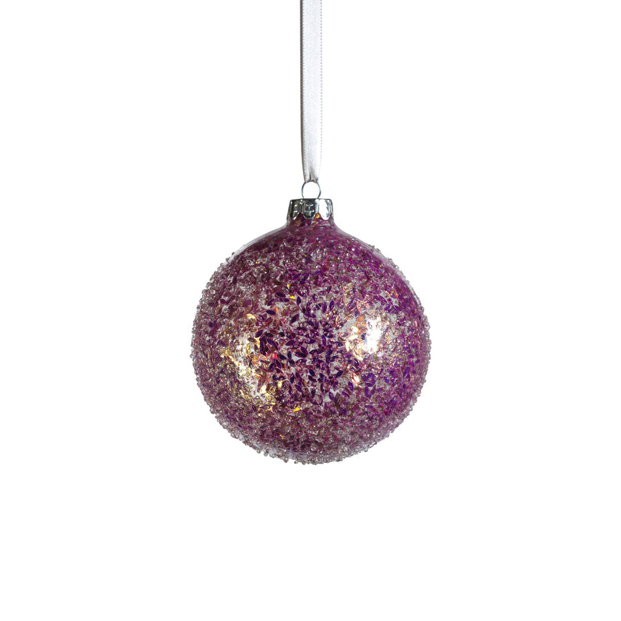 Confetti Glass Ball Ornament - Multi Pink