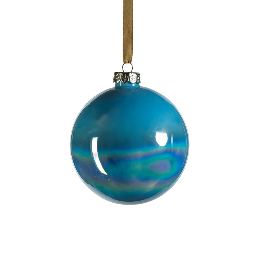 Solid Luster Glass Ball Ornament - Blue - Ornaments by Carlyle Avenue