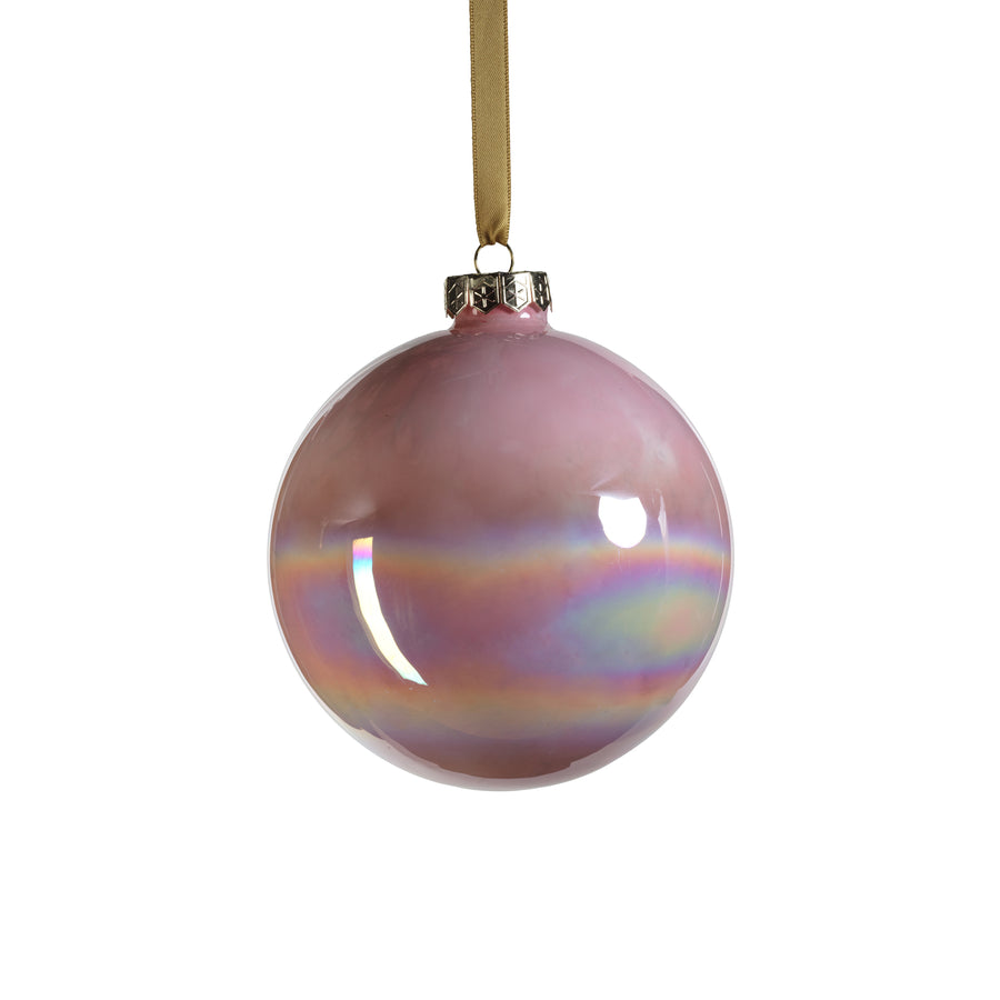 Solid Luster Glass Ball Ornament - Pink - Ornaments by Carlyle Avenue