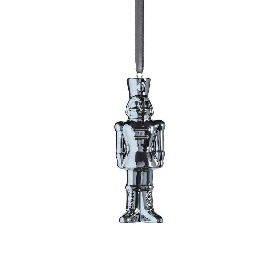 Ceramic Nutcracker Ornament - Silver - Set of 4 - Ornaments by Carlyle Avenue