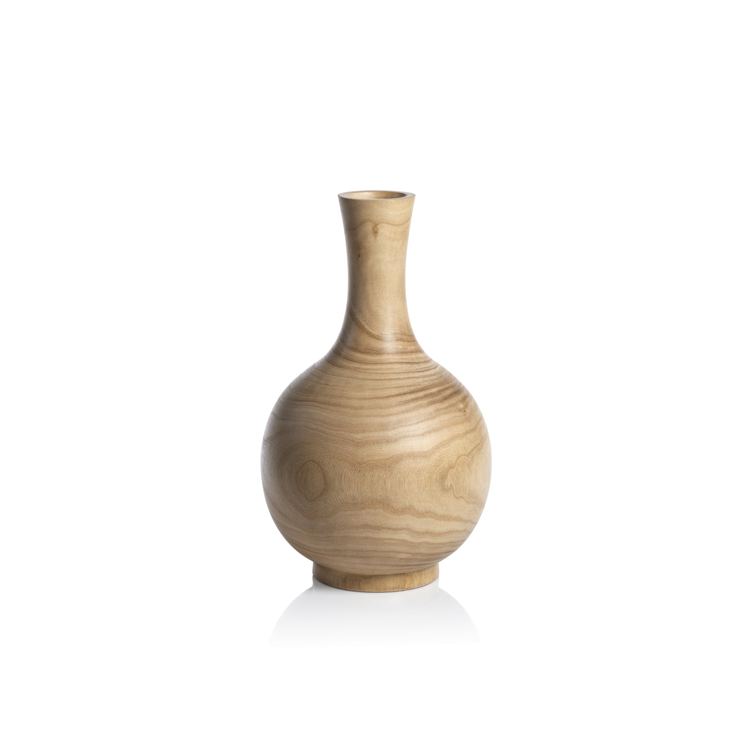 Artisanal Paulownia Wood Vase