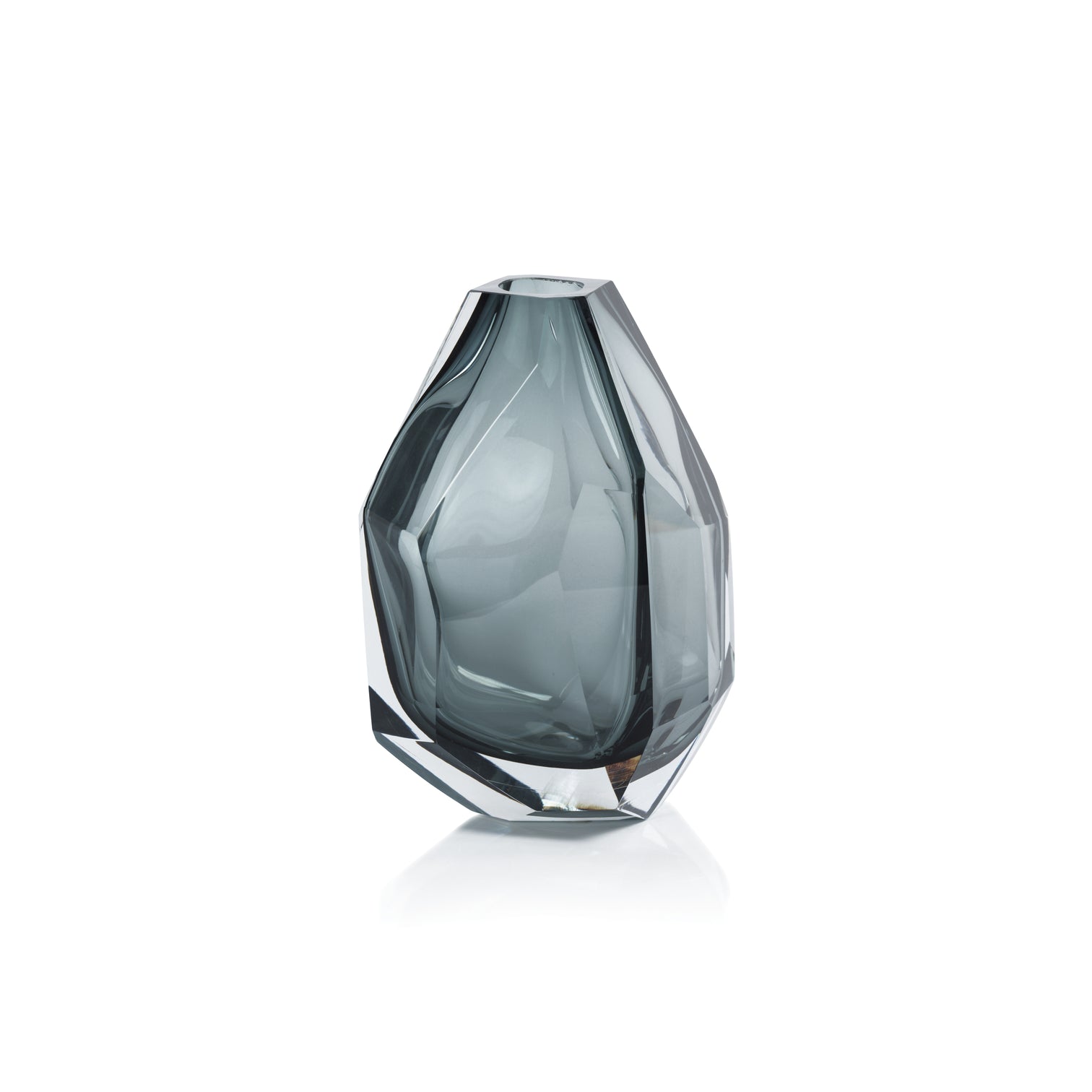 Faceted Gray Vase