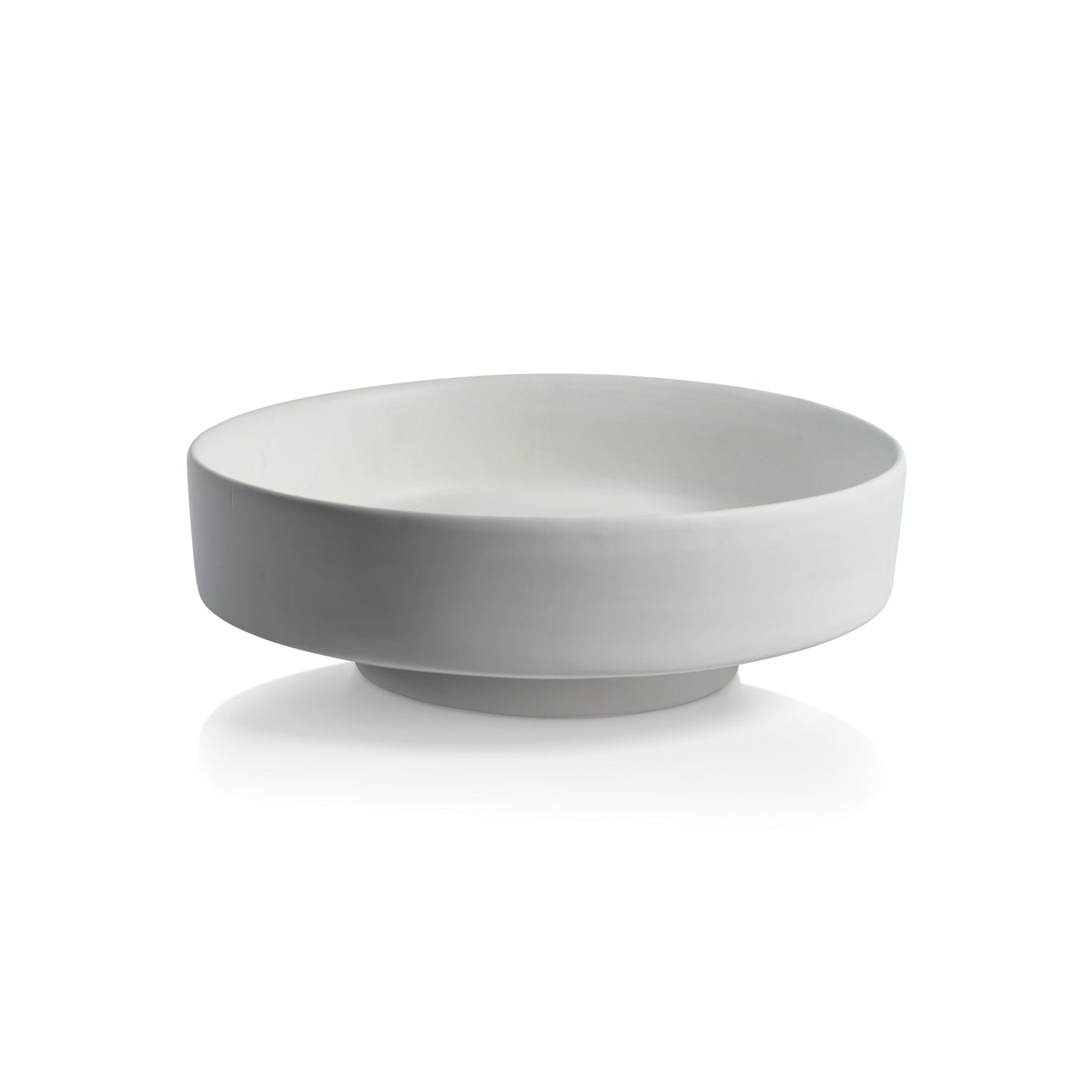 Côte d'Azur White Ceramic Centerpiece Bowl - Decorative Bowls by Carlyle Avenue