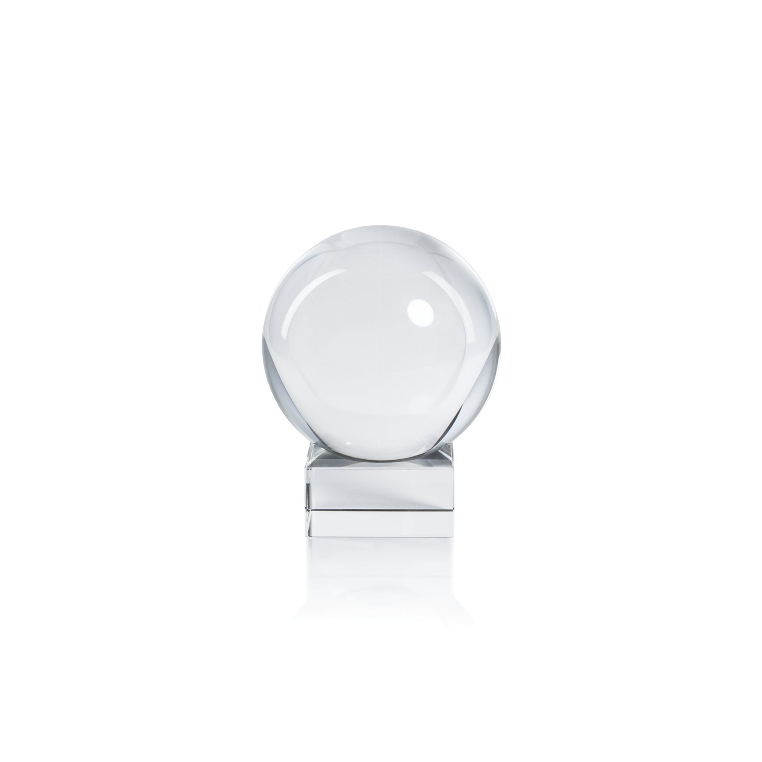 Serenity Crystal Orb on Base - Clear - Small