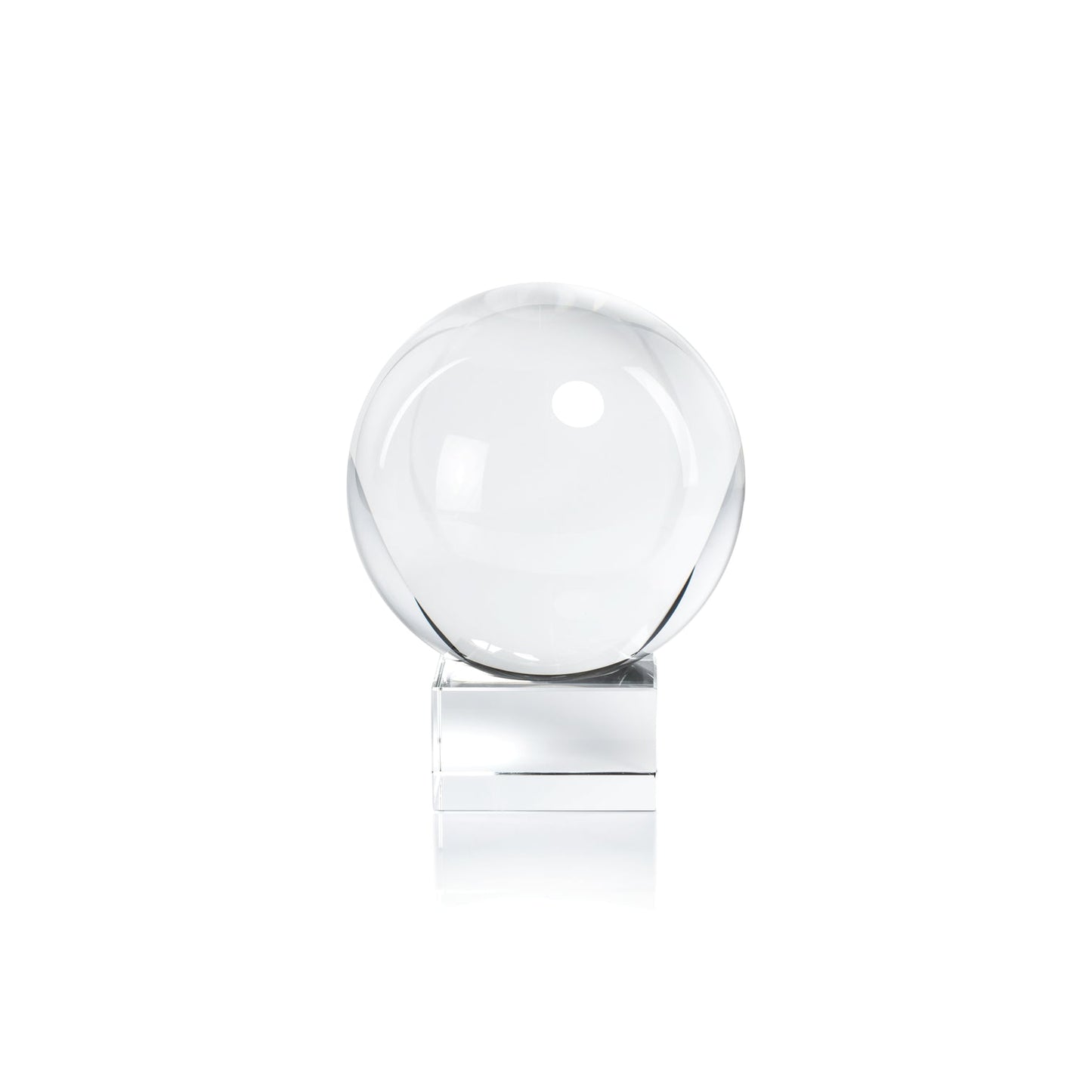 Serenity Crystal Orb on Base - Clear - Large - by Carlyle Avenue
