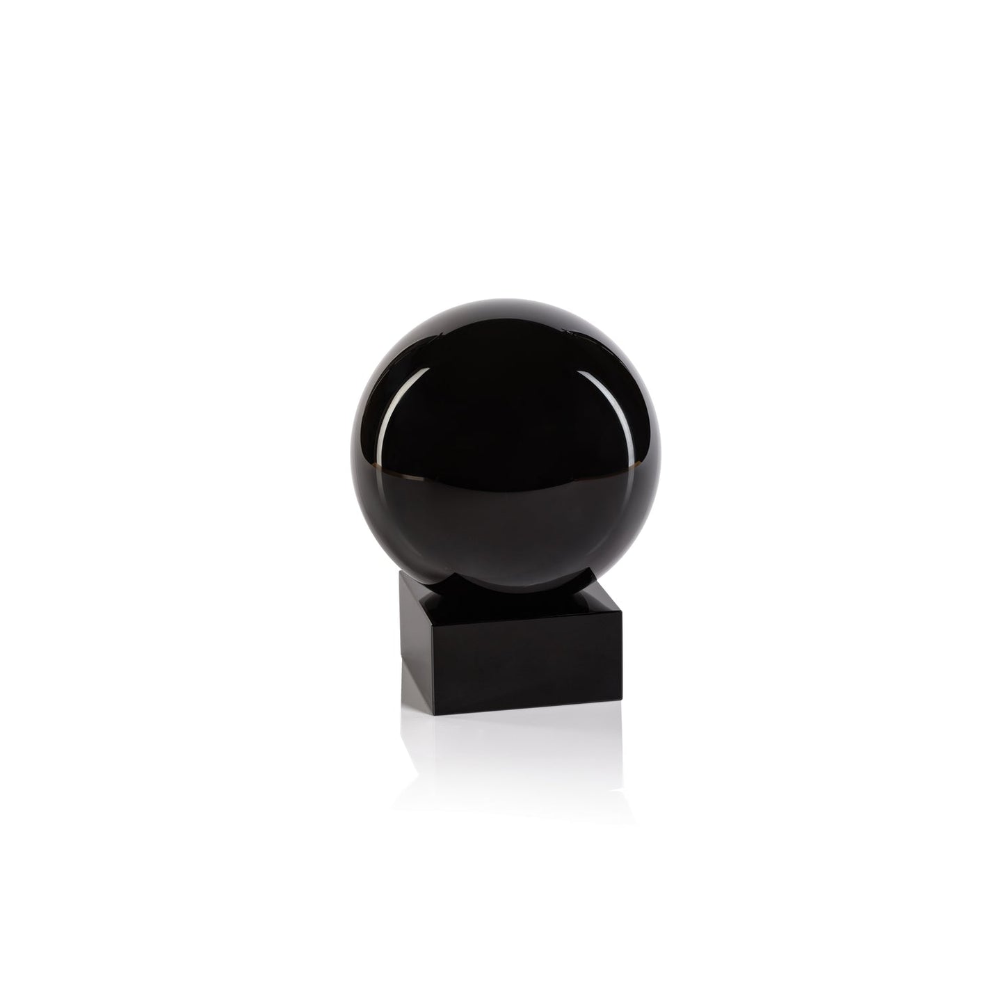 Serenity Crystal Orb on Base - Black - Decorative Accessories by Carlyle Avenue