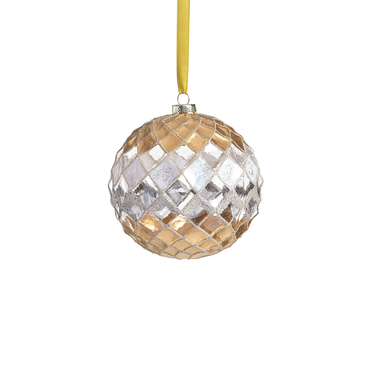 Celestial Harlequin Gold and Silver Ornament - Holiday Ornaments by Carlyle Avenue