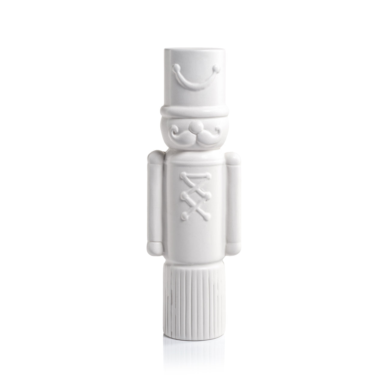 Decorative Ceramic Soldier - Matte White - Christmas Decor by Carlyle Avenue
