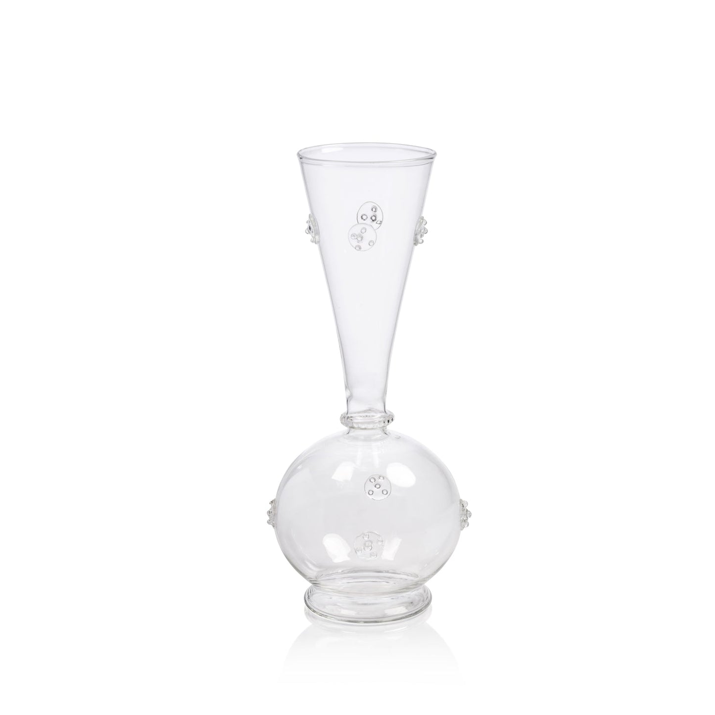 Vendome Glass Vase - Clear - Vases by Carlyle Avenue