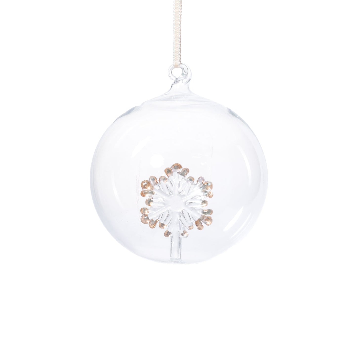 Clear Glass Snowflake Ornament