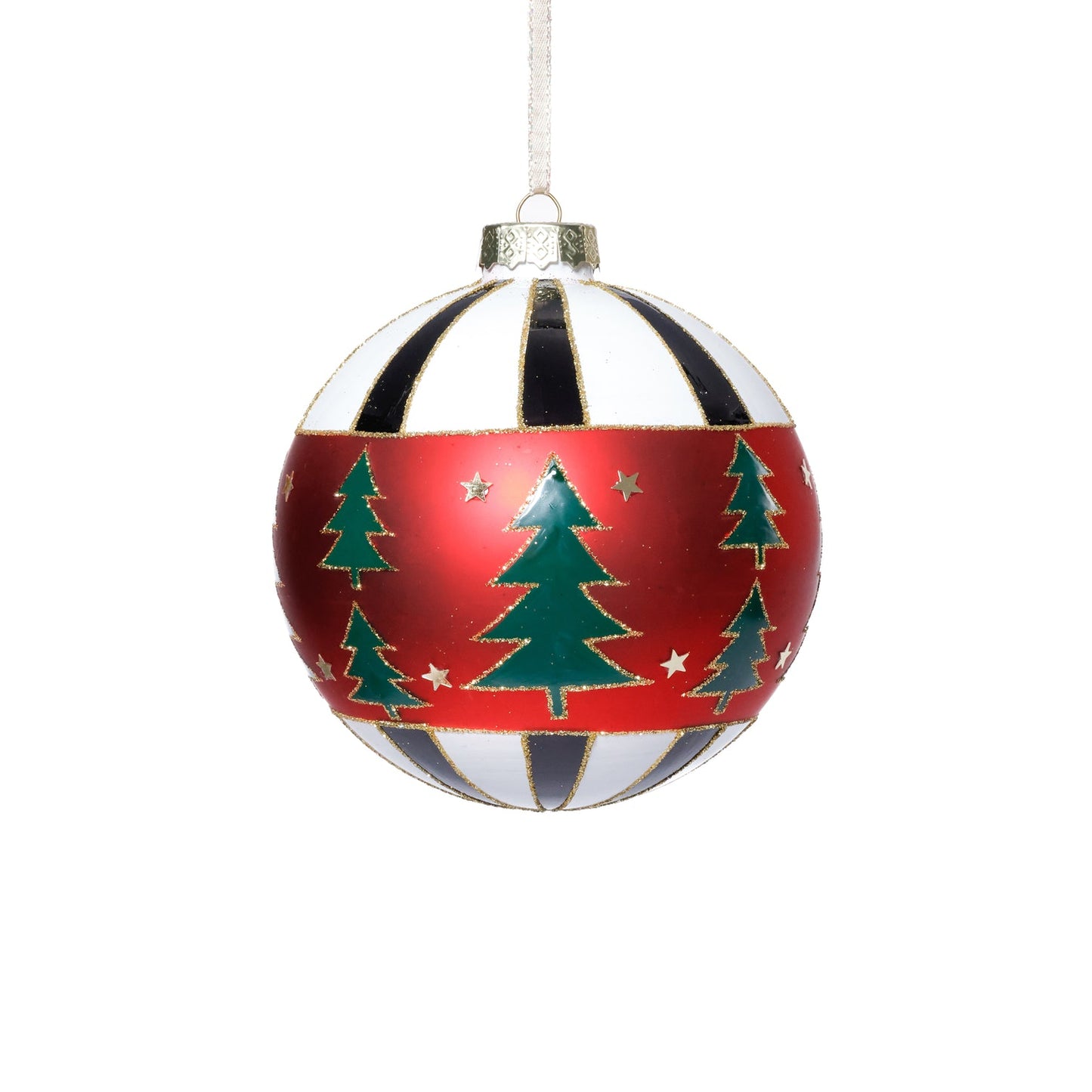 Tree Design Glass Ball Ornament - Ornaments by Carlyle Avenue