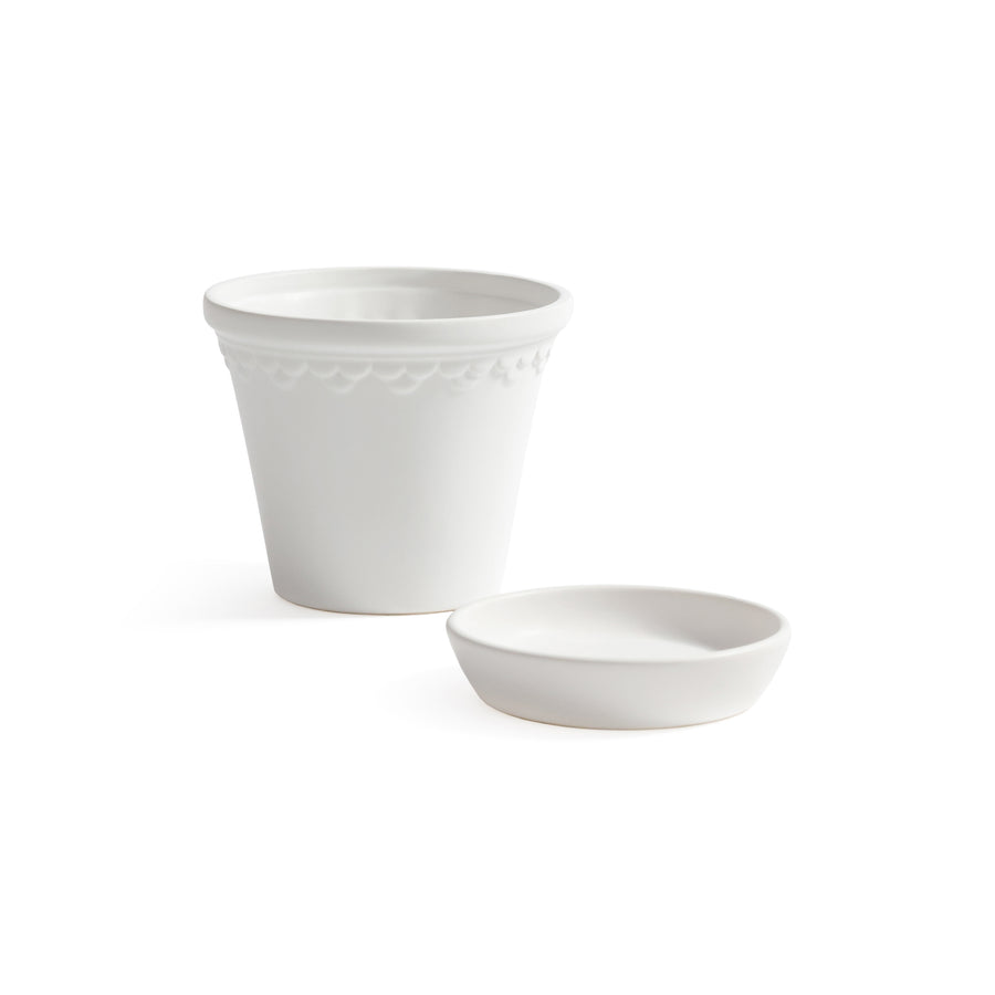 San Ysidro Flower Pot with Saucer - Planter by Carlyle Avenue