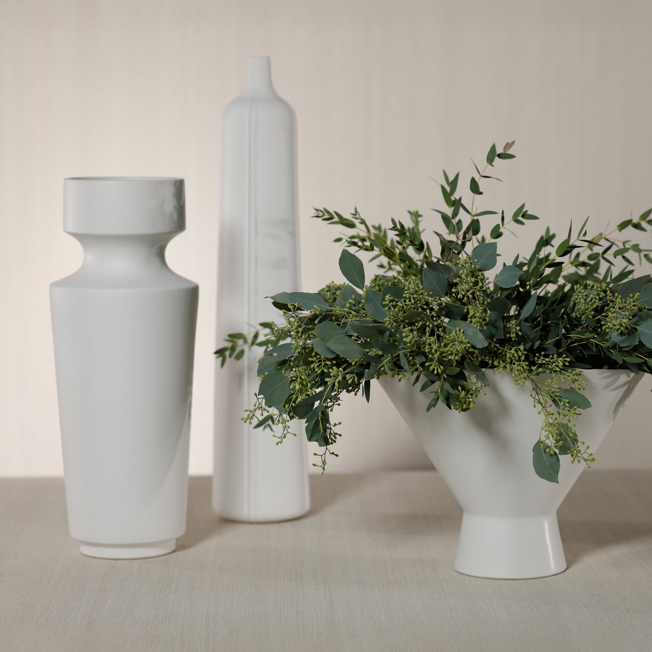 Ojai White Ceramic Vase