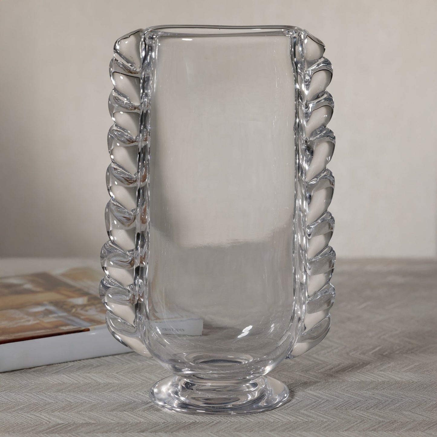 Vintage Braided Glass Vase - Clear - CARLYLE AVENUE
