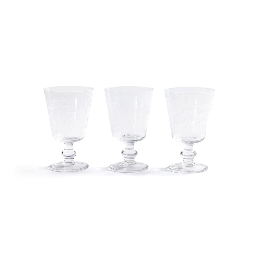Etched All-Purpose Goblet - Set of 3 Assorted