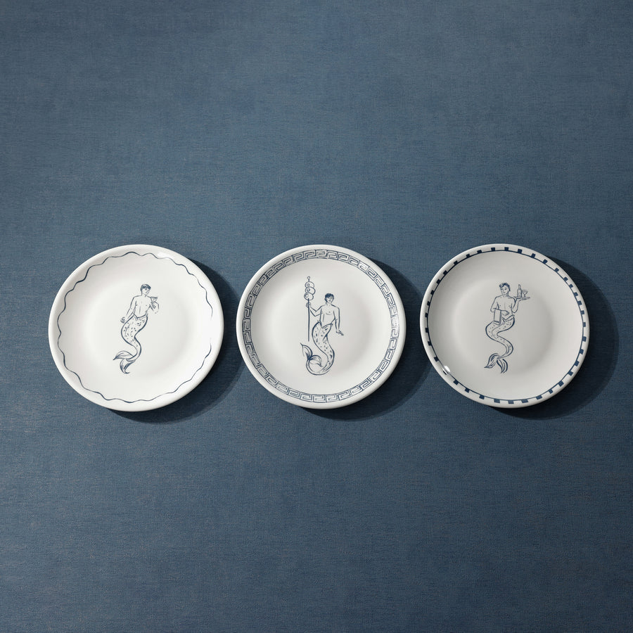 The Salty Merman Bar / Appetizer Plates - Set of 6 Assorted