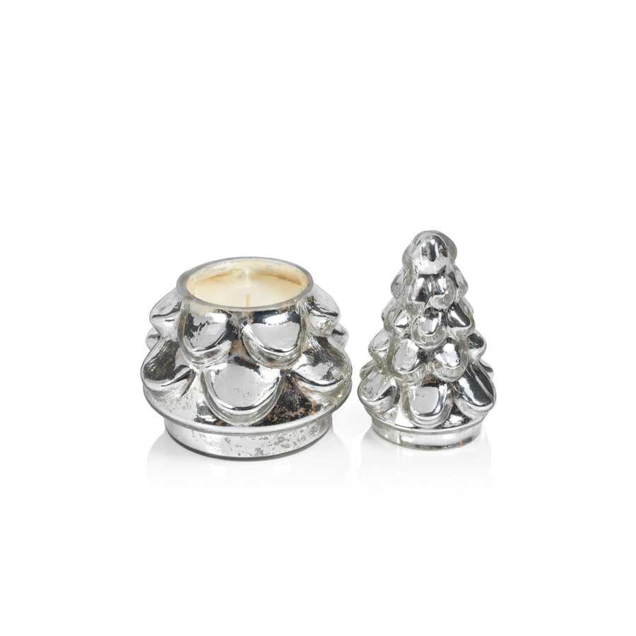 Glass Tree Scented Candle - Silver - Home Fragrance by Carlyle Avenue