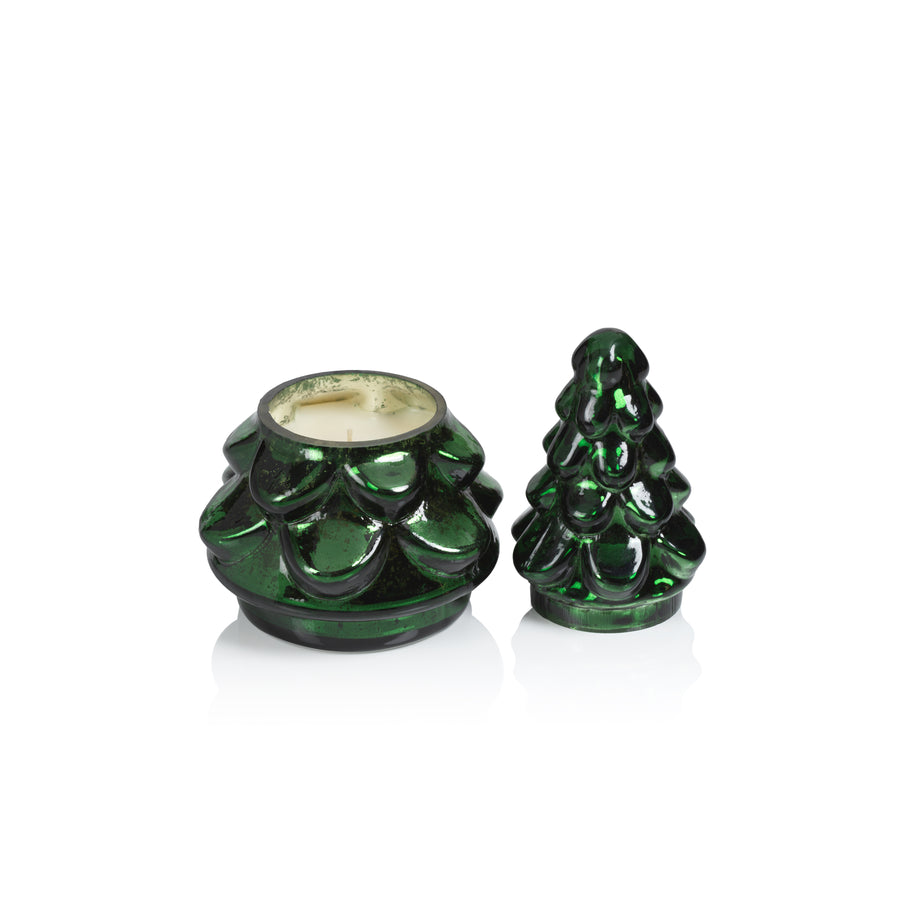 Glass Tree Scented Candle - Green