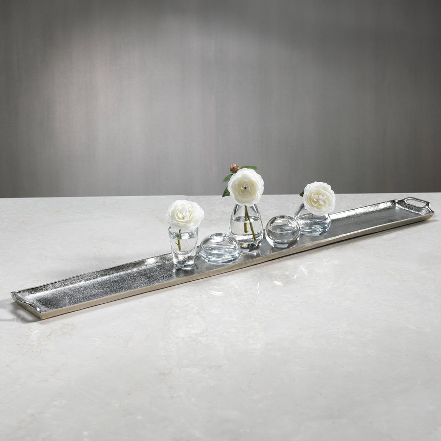 Silver Raw Nickel Long Tray
