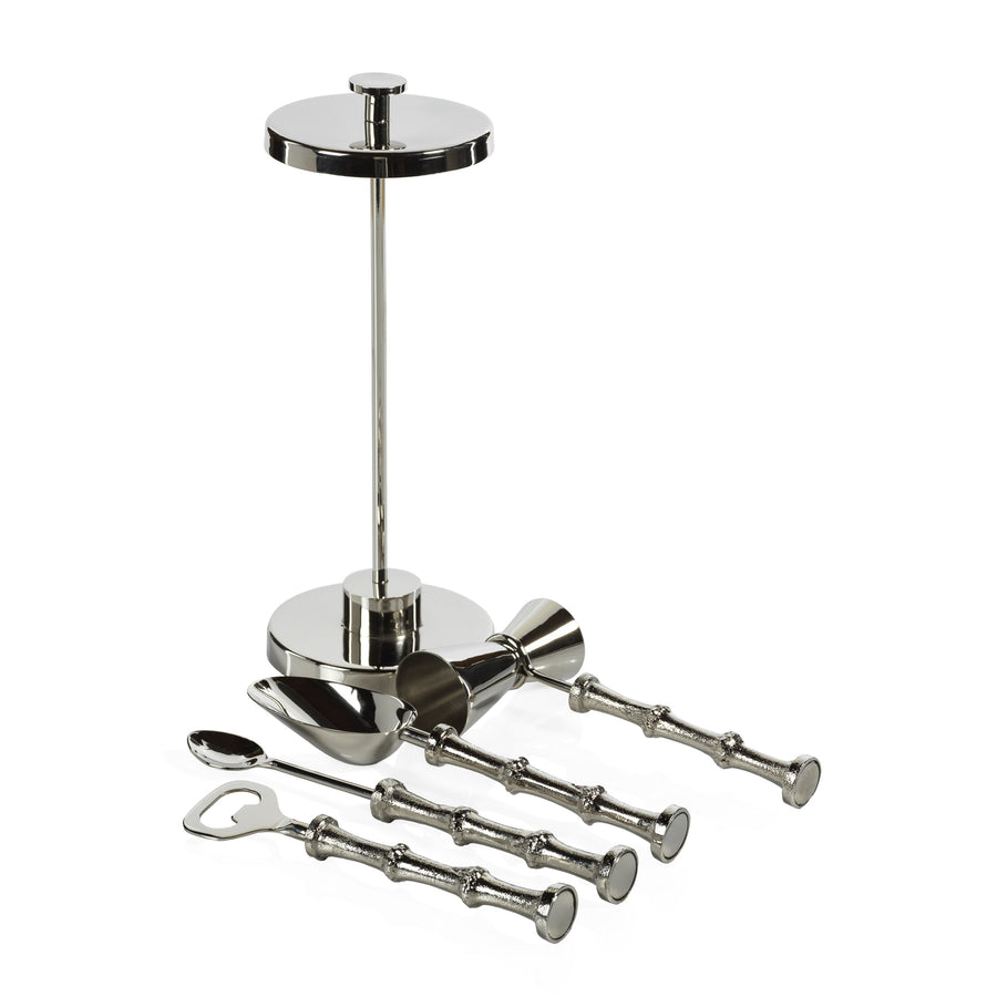 Bamboo 5 Piece Bar Tool Set - Barware by Carlyle Avenue