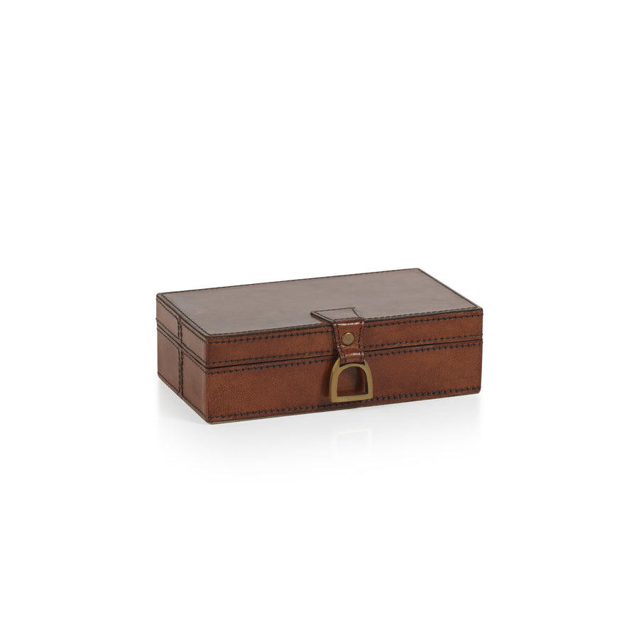 The Connaught Leather Box - Rectangular - Boxes by Carlyle Avenue