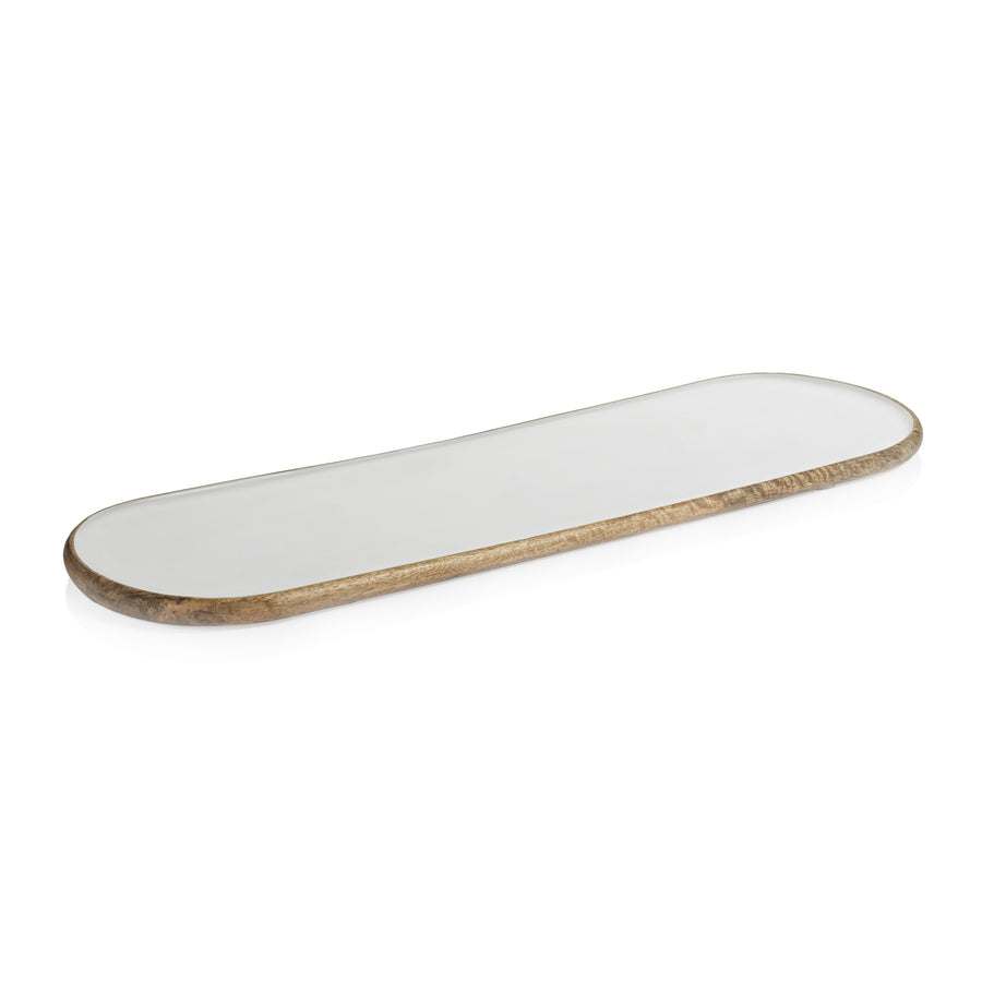 Maresias Mango Wood Oval Serving Tray / Platter - Trays by Carlyle Avenue