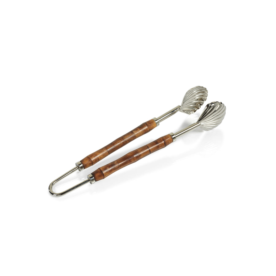 The Colony Bamboo and Nickel Ice Tong - Barware by Carlyle Avenue