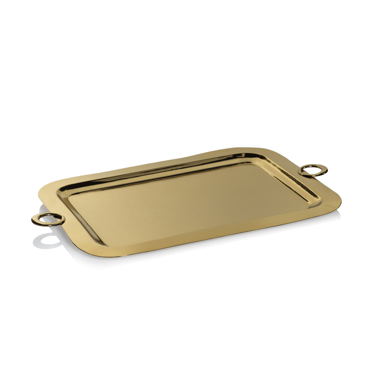 Bacardi Polished Brass Serving Tray - Gold