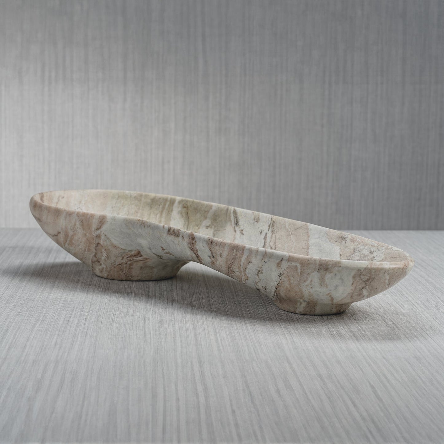 Arabescato Large Organic Shape Marble Bowl - by Carlyle Avenue